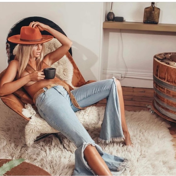 FALLEN BROKEN STREET DESPERADO WIDE BURNT ORANGE HAT gig pip, lack of colors - Picture 2 of 13